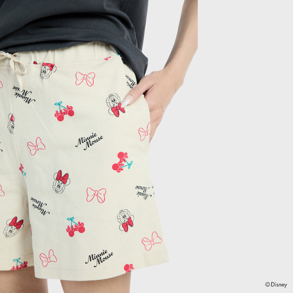 กางเกงขาสั้น Minnie Mouse โทนหวาน ลายมินนี่น่ารักไม่ไหว (Size S-LL)