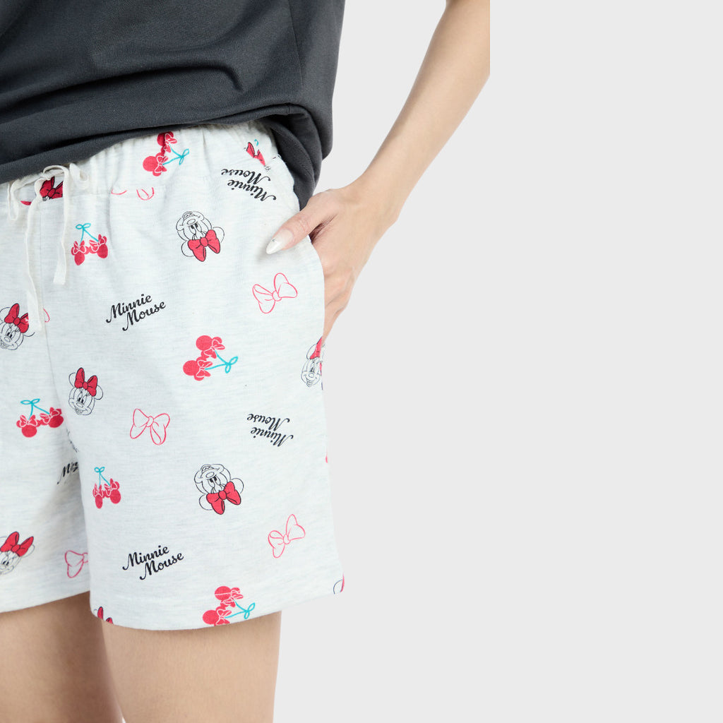 กางเกงขาสั้น Minnie Mouse โทนหวาน ลายมินนี่น่ารักไม่ไหว (Size S-LL)