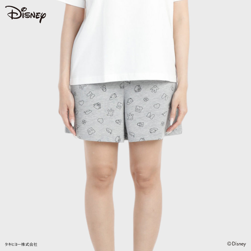 กางเกงขาสั้น Disney ลายไอคอนจิ๋ว ใส่แล้วเหมือนมีดิสนีย์รอบตัว (Size S-LL)