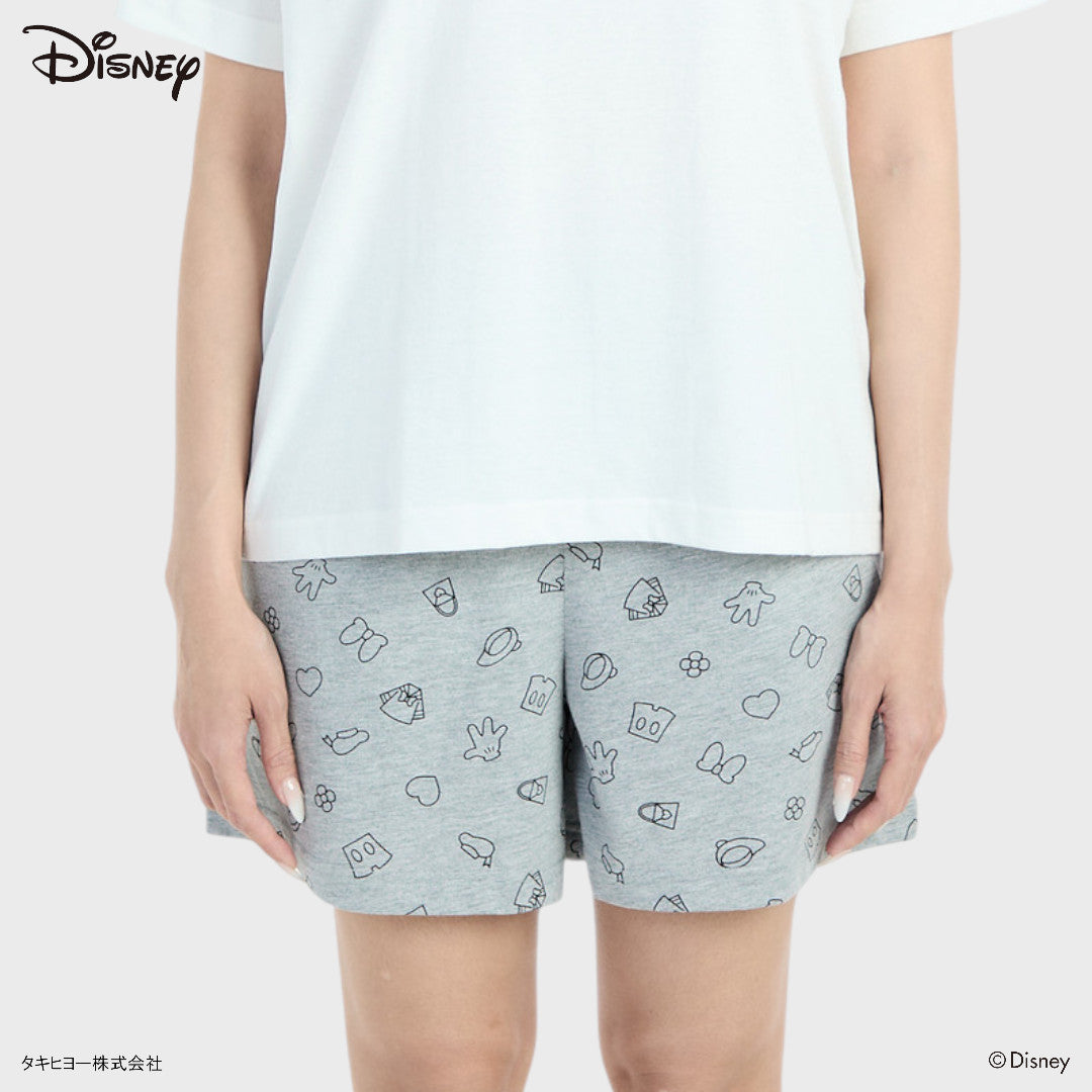 กางเกงขาสั้น Disney ลายไอคอนจิ๋ว ใส่แล้วเหมือนมีดิสนีย์รอบตัว (Size S-LL)