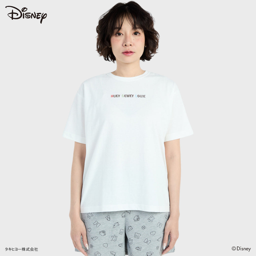 เสื้อยืด Summer Fun ลาย Huey Dewey Louie วิ่งรับลมและแสงแดด (Size S-LL)
