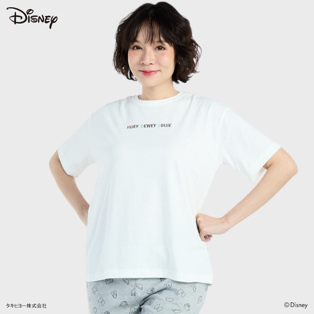 เสื้อยืด Summer Fun ลาย Huey Dewey Louie วิ่งรับลมและแสงแดด (Size S-LL)
