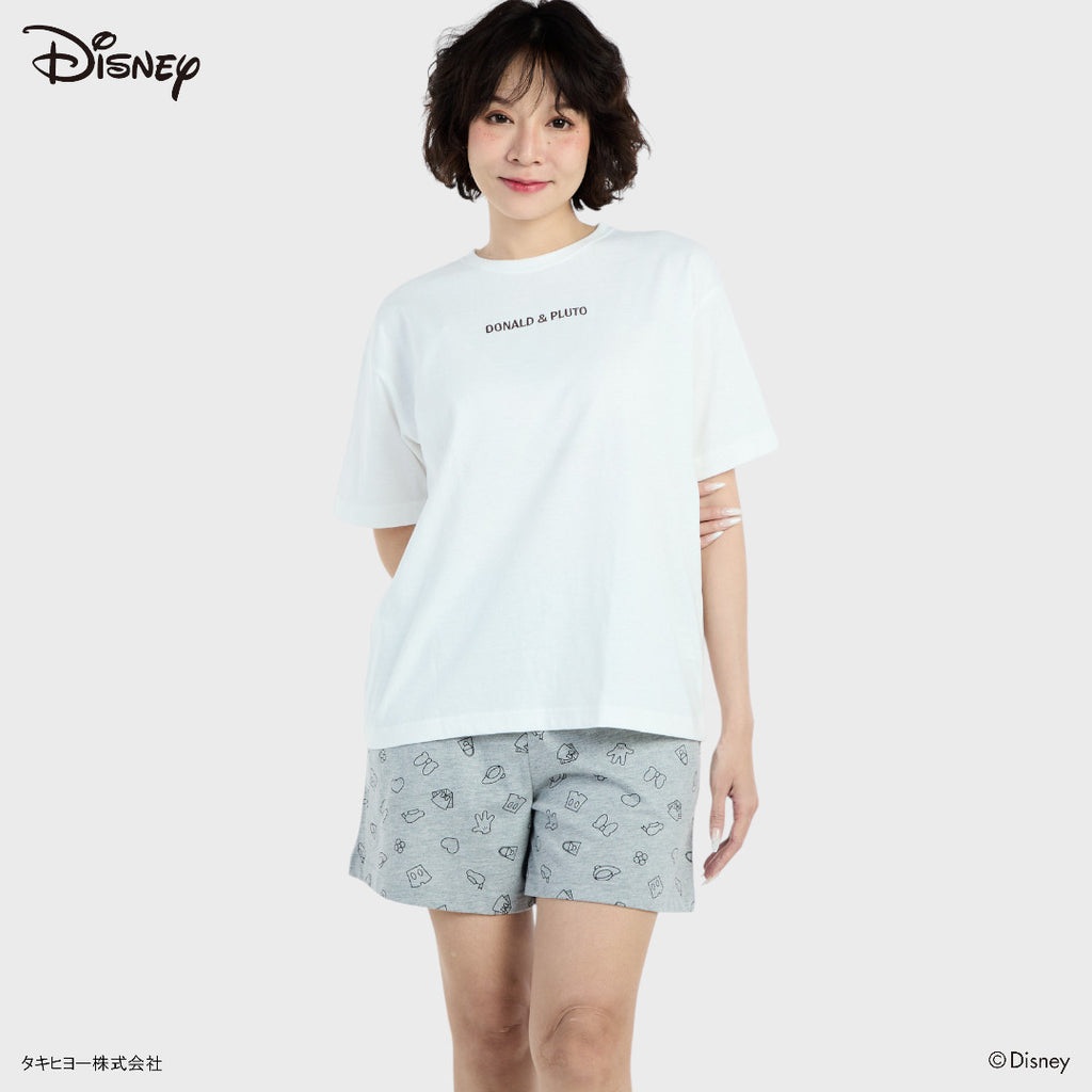 เสื้อยืด Donald & Pluto ลายคู่หูพาเที่ยว – สนุกสดใสสายลุยคลื่น (Size S-LL)