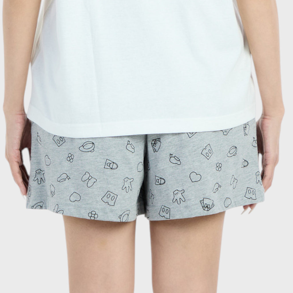 กางเกงขาสั้น Disney ลายไอคอนจิ๋ว ใส่แล้วเหมือนมีดิสนีย์รอบตัว (Size S-LL)