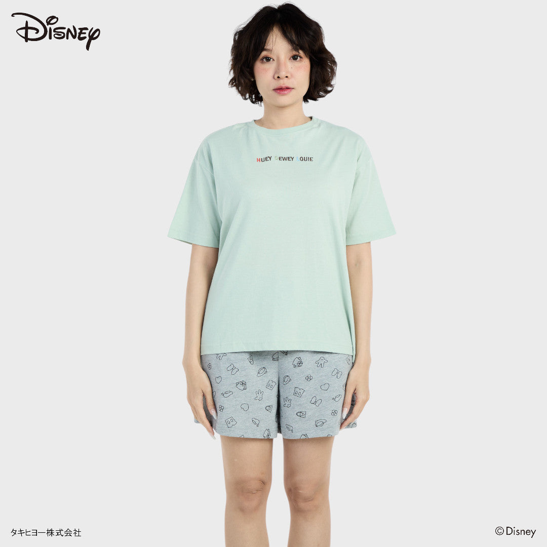 เสื้อยืด Summer Fun ลาย Huey Dewey Louie วิ่งรับลมและแสงแดด (Size S-LL)
