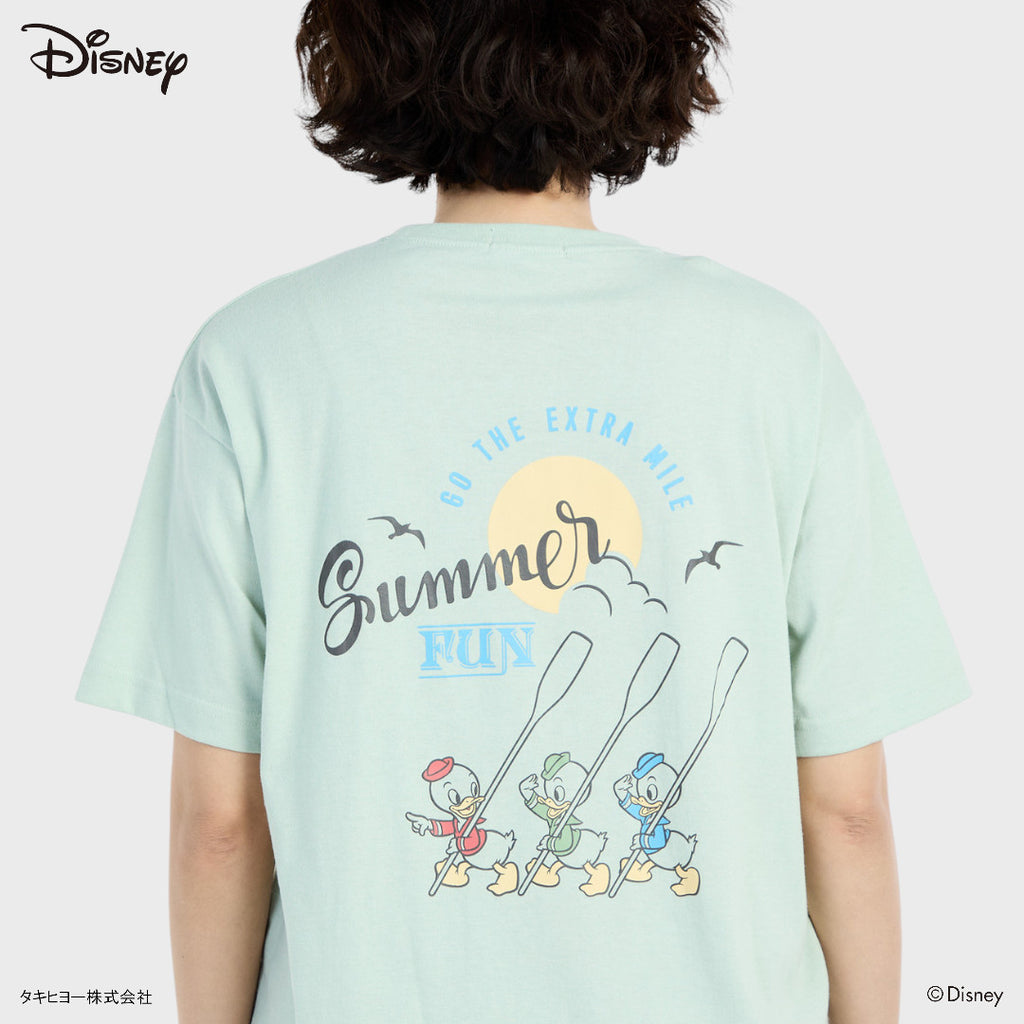 เสื้อยืด Summer Fun ลาย Huey Dewey Louie วิ่งรับลมและแสงแดด (Size S-LL)
