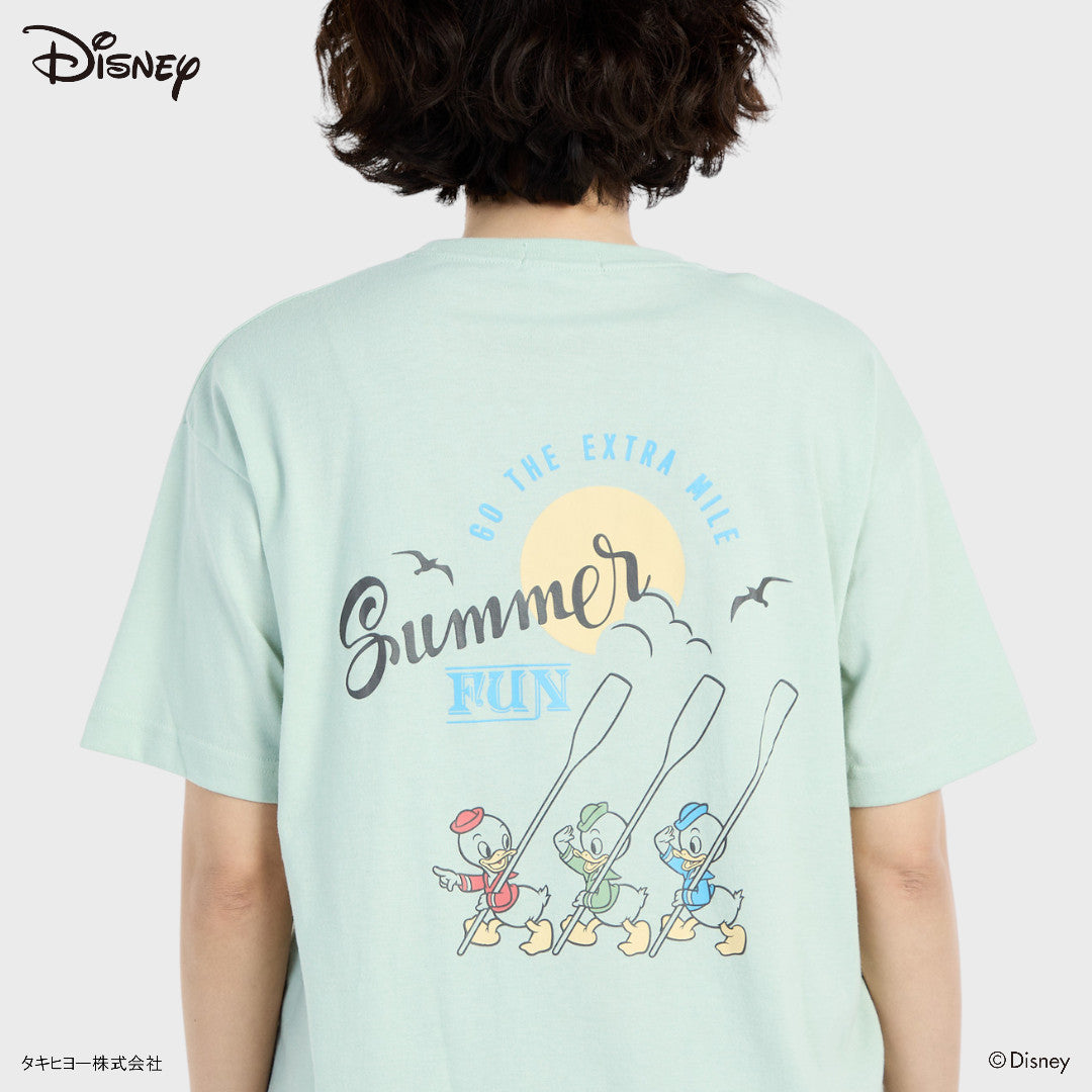 เสื้อยืด Summer Fun ลาย Huey Dewey Louie วิ่งรับลมและแสงแดด (Size S-LL)
