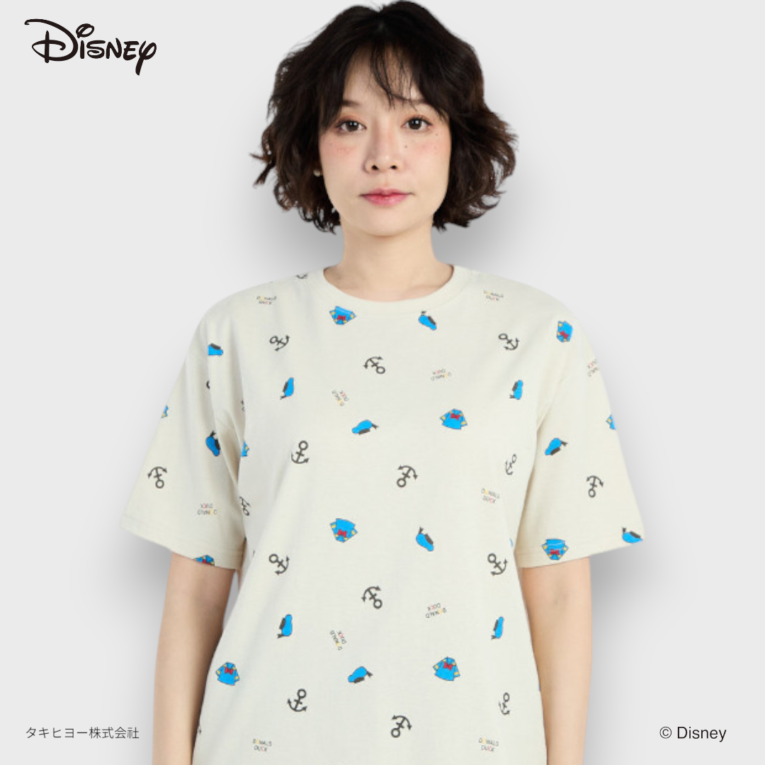 เสื้อยืดโดนัลด์ ดั๊ก ลายมินิมอล “เรียบๆแต่น่ารัก” (Size S-LL)