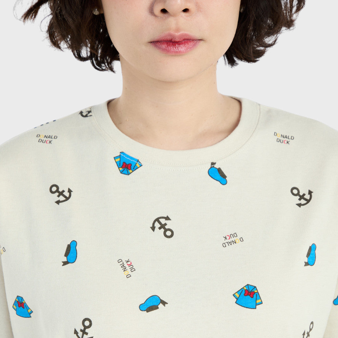 เสื้อยืดโดนัลด์ ดั๊ก ลายมินิมอล “เรียบๆแต่น่ารัก” (Size S-LL)