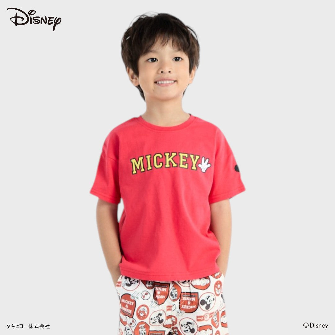 Kids (Size 100-120) เสื้อยืดเด็ก Disney Mickey Mouse ลายตัวอักษร MICKEY น่ารักเด่นสะดุดตา