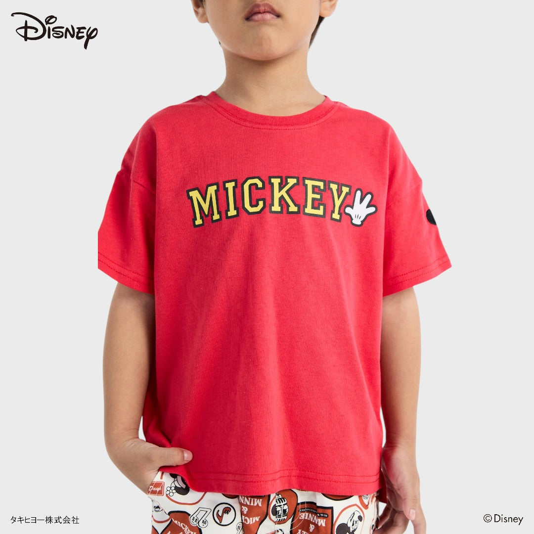 Kids (Size 100-120) เสื้อยืดเด็ก Disney Mickey Mouse ลายตัวอักษร MICKEY น่ารักเด่นสะดุดตา