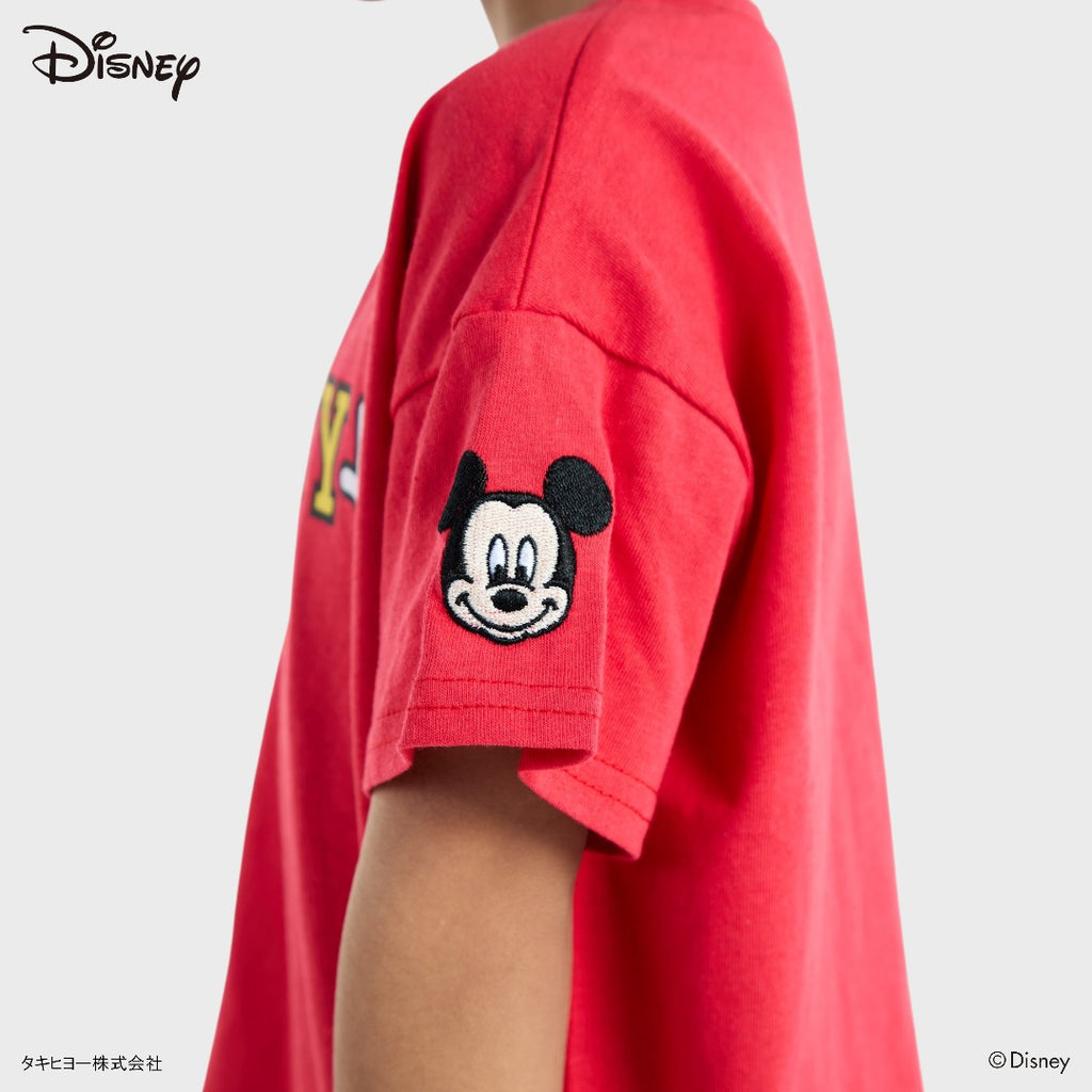 Kids (Size 130-150) เสื้อยืดเด็ก Disney Mickey Mouse ลายตัวอักษร MICKEY น่ารักเด่นสะดุดตา