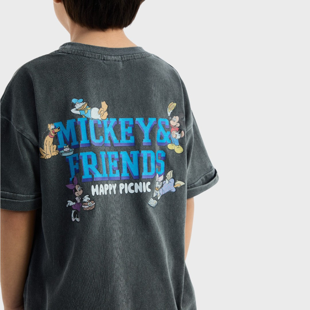 T-SHIRT MICKEY & FRIENDS “HAPPY PICNIC” FRONT- BACK PRINT KIDS (SIZE 110-130)