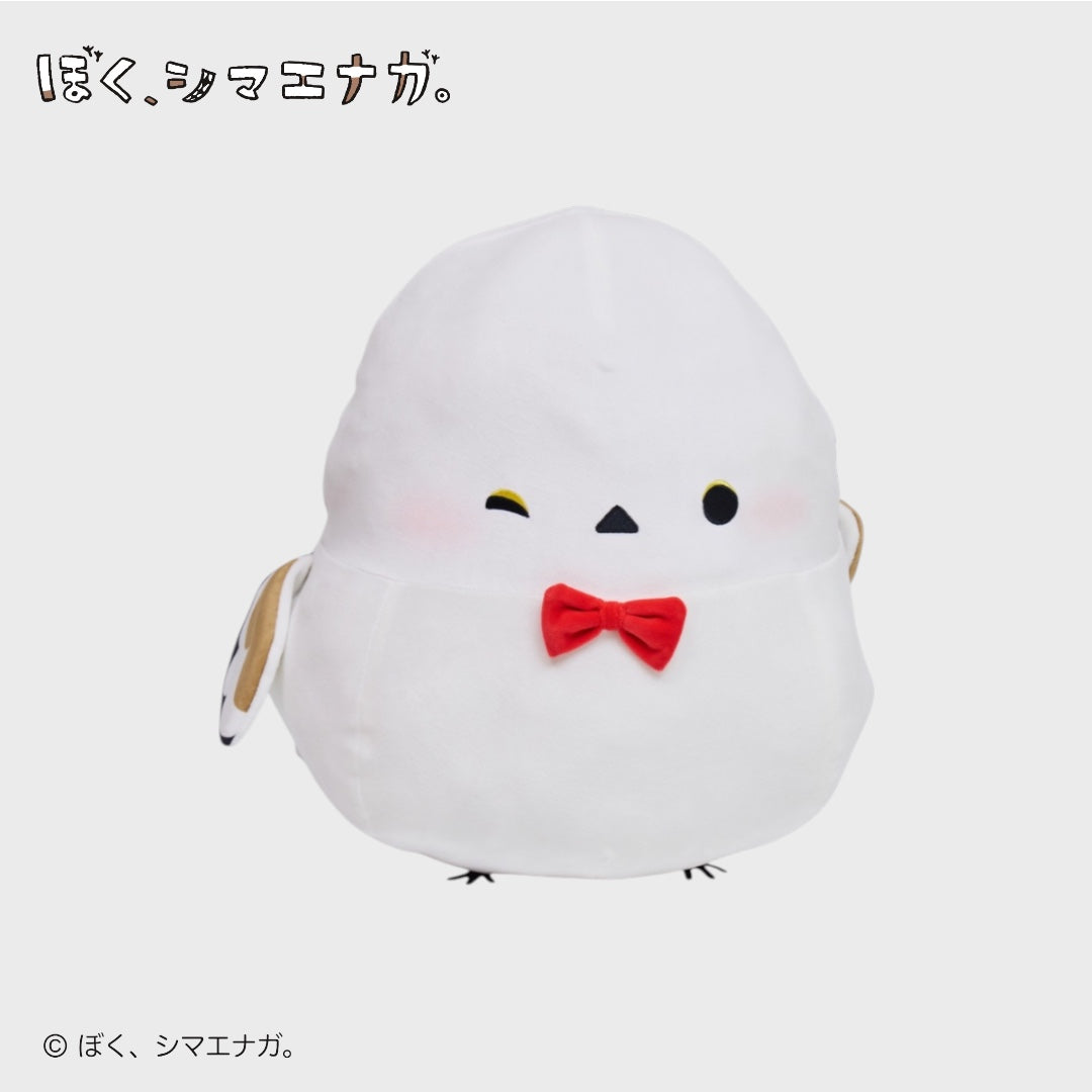 Shimaenaga Plush Doll – The Winking White Bird with a Red Bow 🎀🐦💖