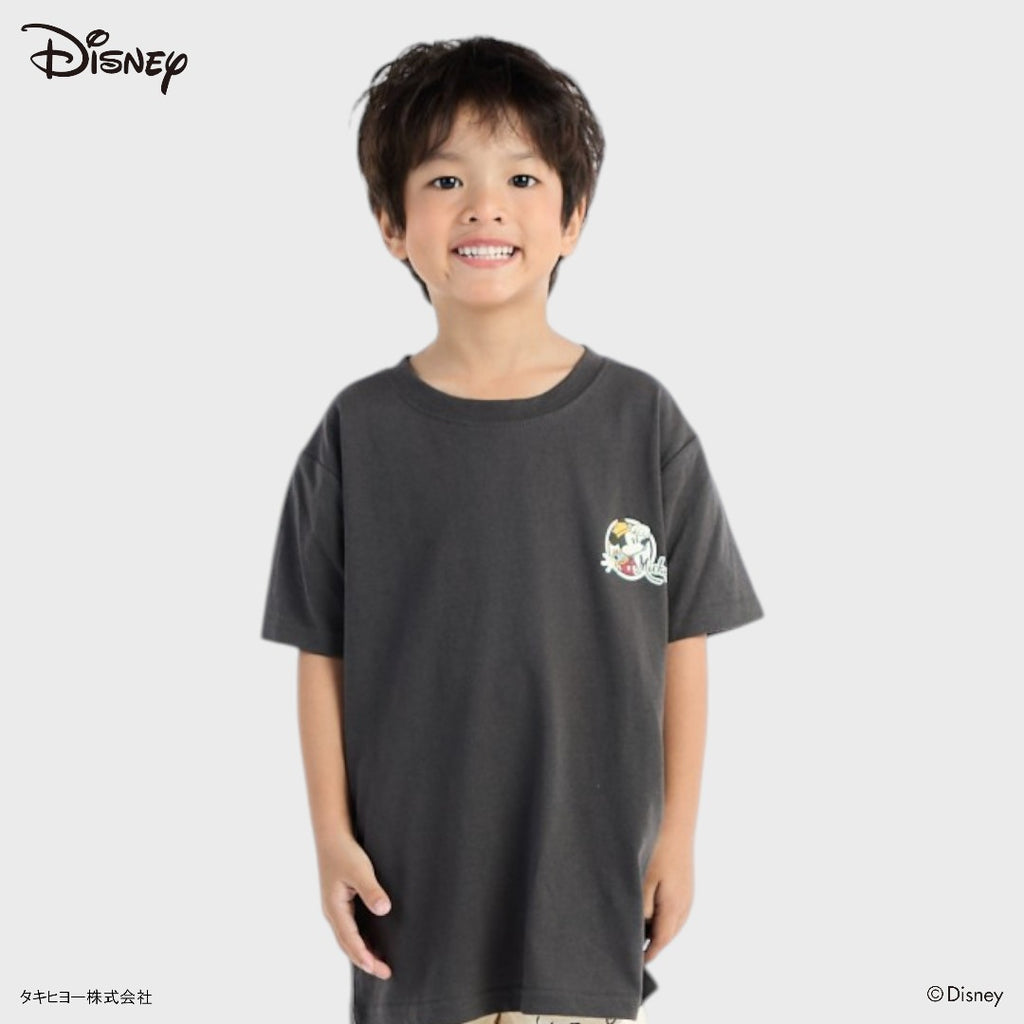 KIDS (SIZE 140-160) DISNEY MICKEY MOUSE & PLUTO T-SHIRT CHARCOAL “MICKEY MOUSE ADVENTURES”