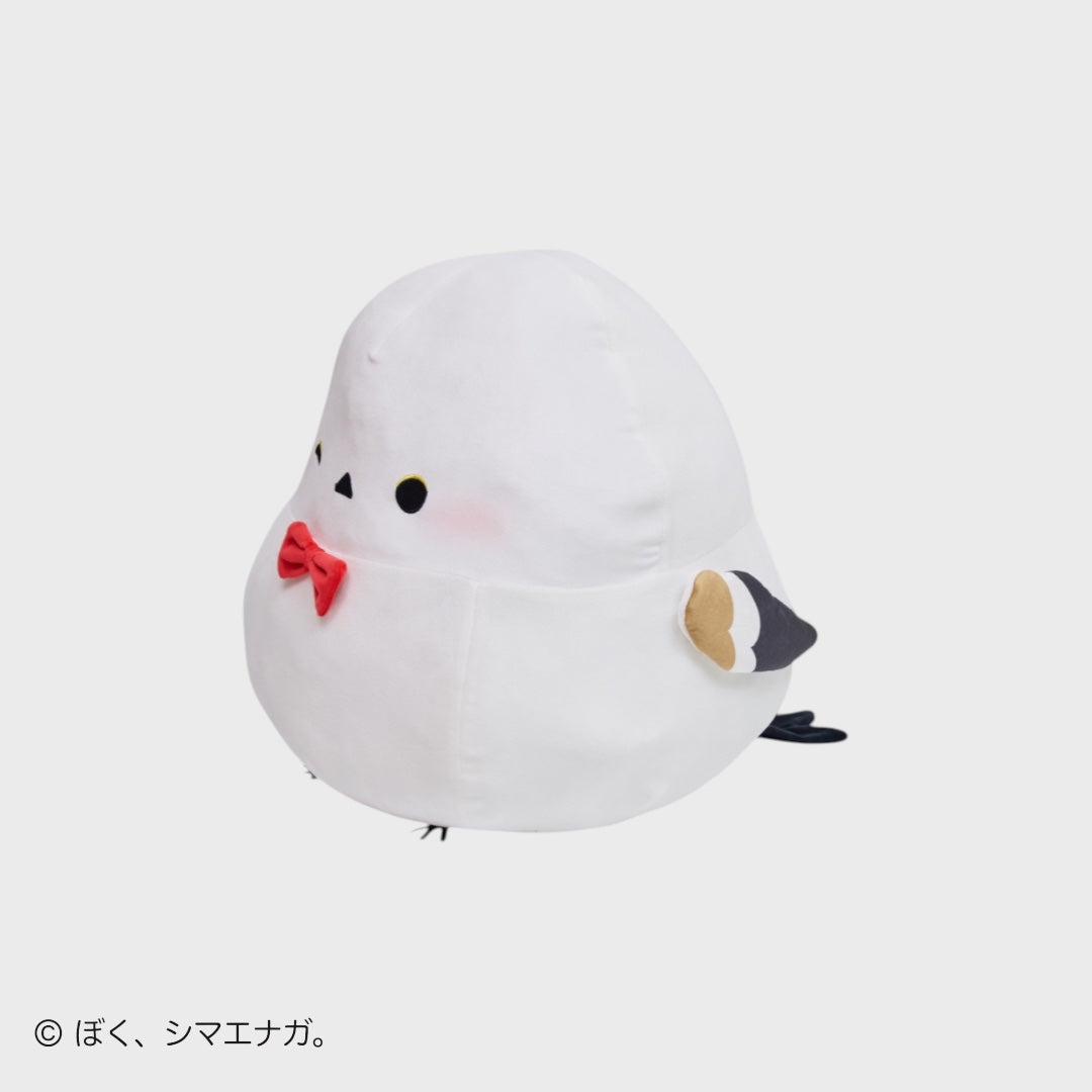 Shimaenaga Plush Doll – The Winking White Bird with a Red Bow 🎀🐦💖