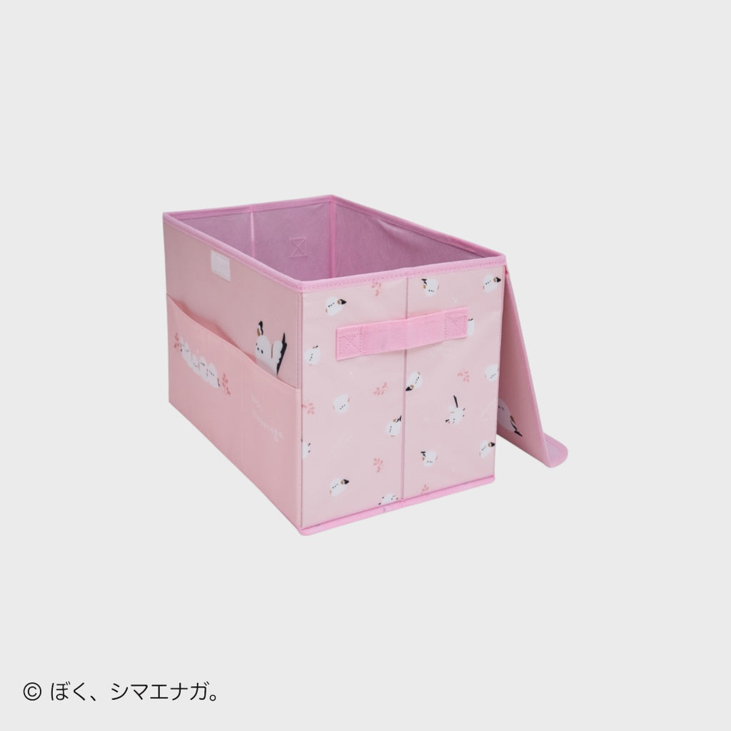 Shimaenaga Storage Box Pink Tone – The Foldable Fluffy-Belly Bird Box Too Cute to Resist! 🐣💖