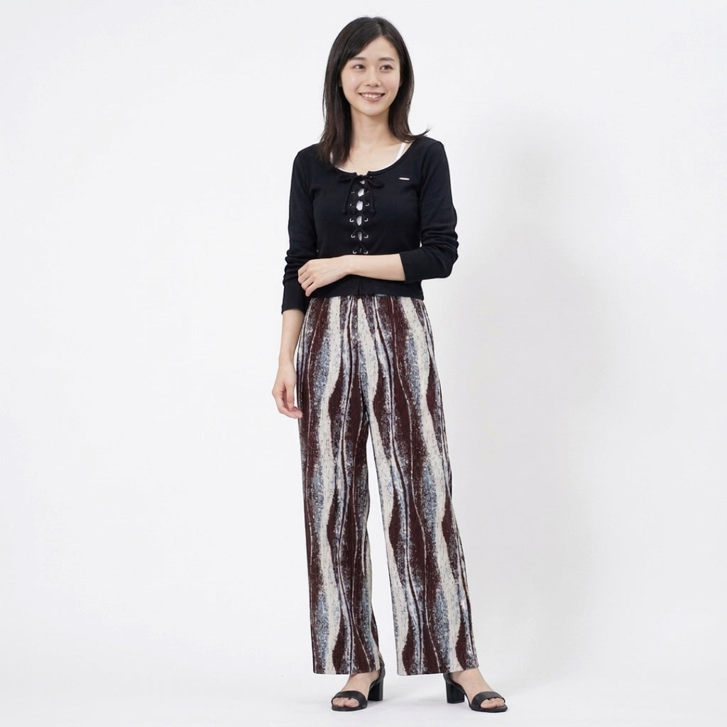 WOMEN'S LAYERED-LOOK LONG-SLEEVE PULLOVER