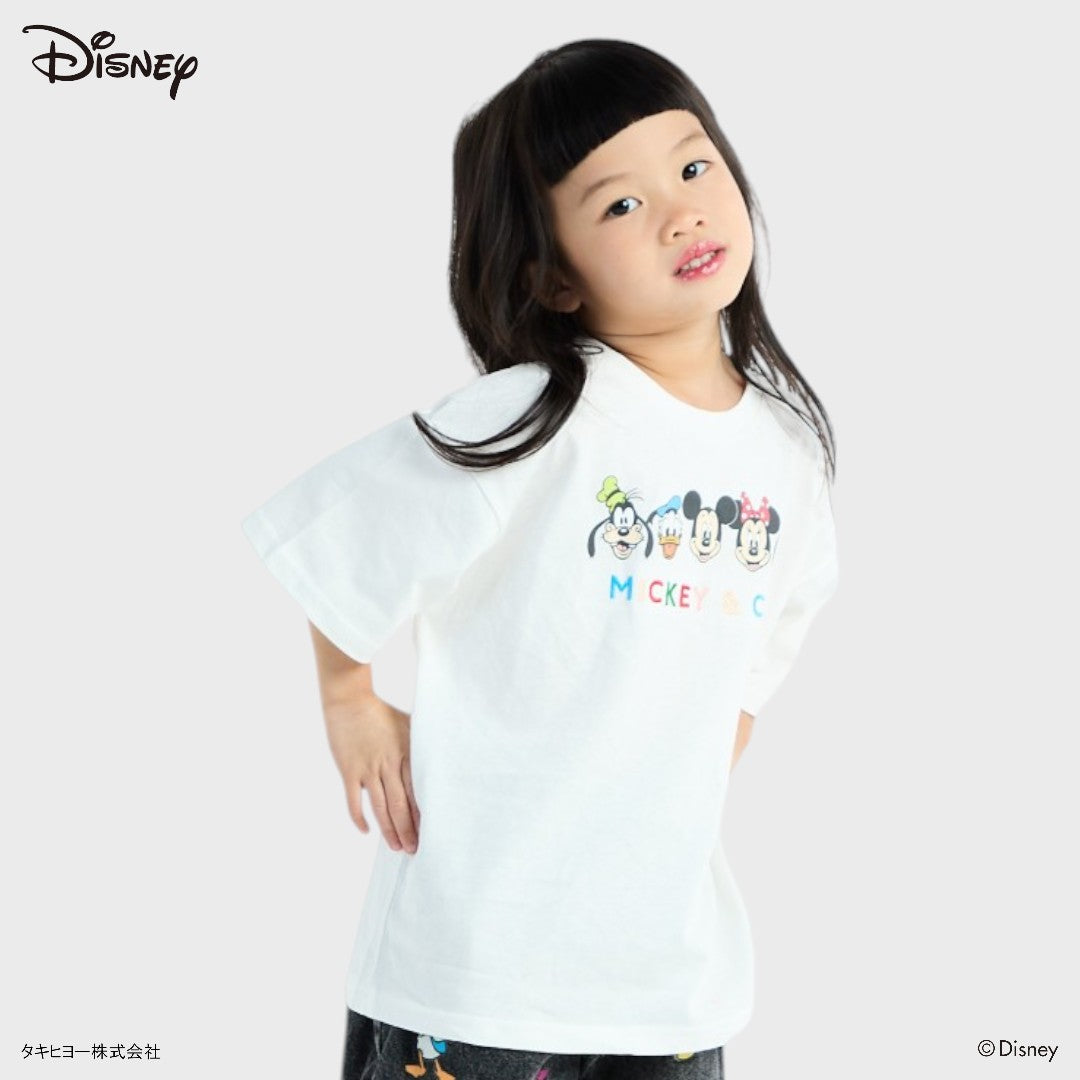 KIDS (SIZE 110-130) DISNEY MICKEY & FRIENDS OVERSIZED T-SHIRT WHITE “MICKEY & CO.”