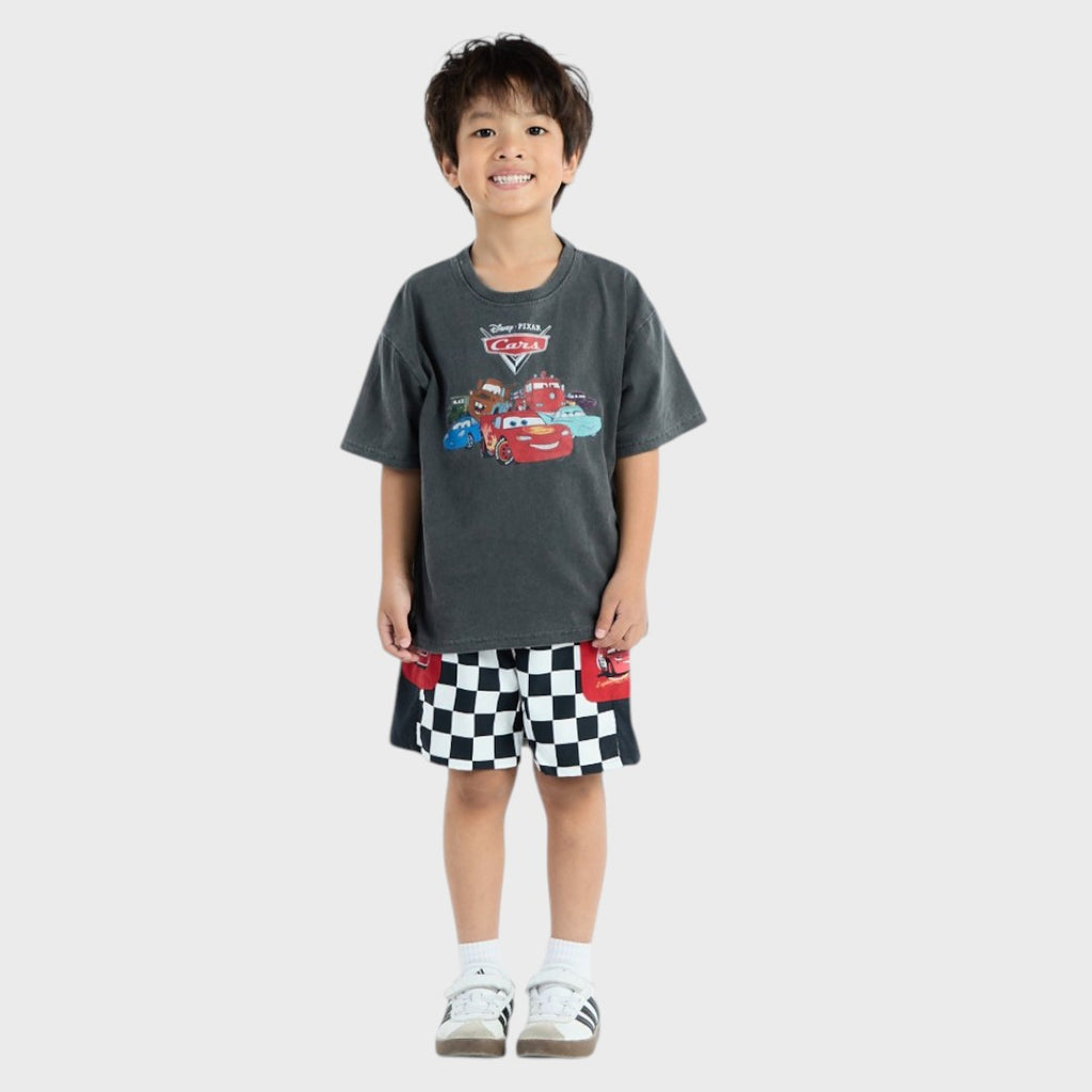Kids (Size 90-100) เสื้อยืดเด็ก Cars – Lightning McQueen สายซิ่งตัวจิ๋ว