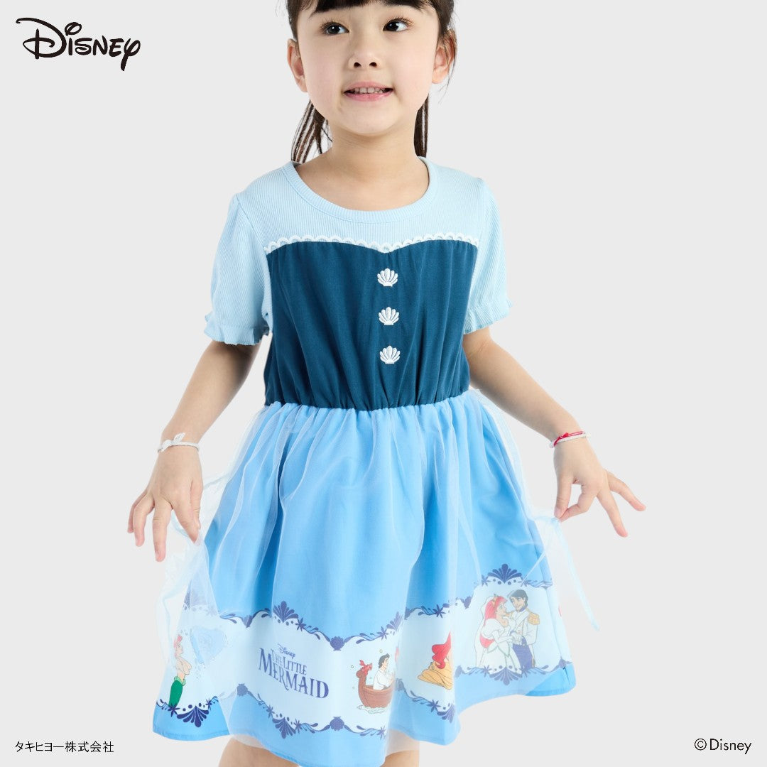 KIDS (SIZE 90-100) DISNEY THE LITTLE MERMAID DRESS LIGHT BLUE