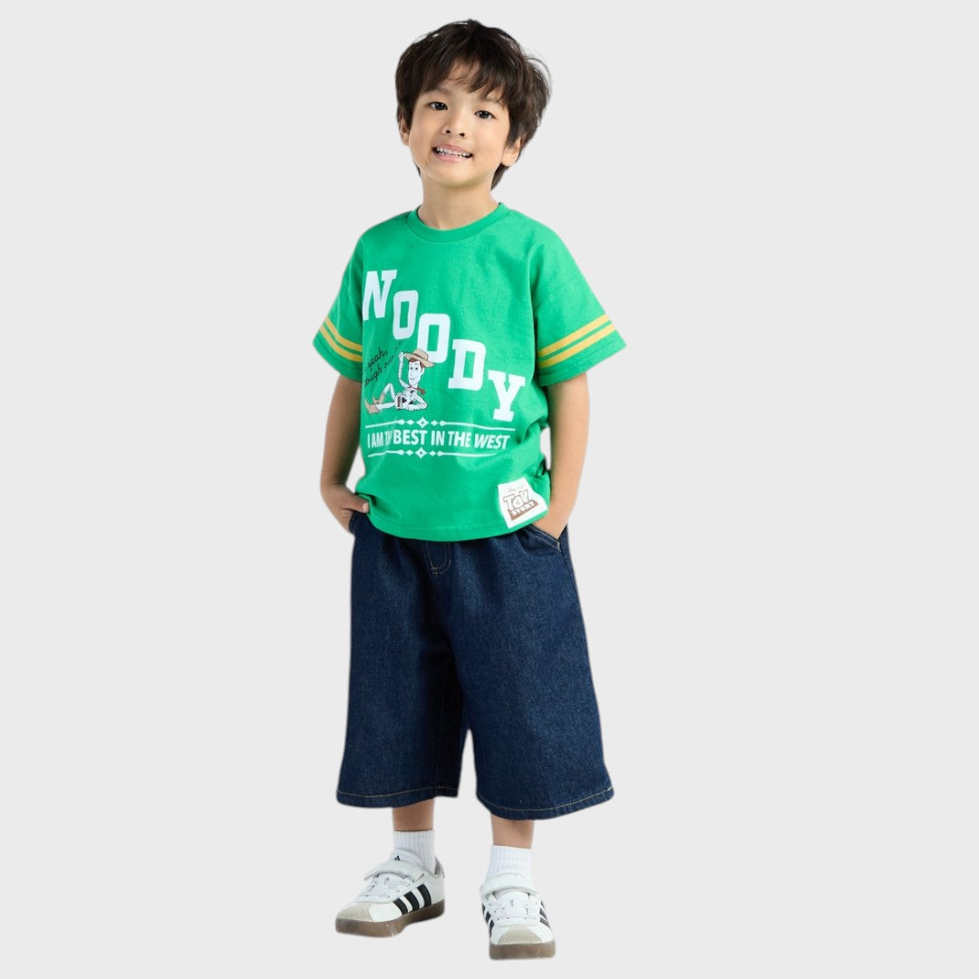 Kids (Size 100-120)  เสื้อยืดเด็กสายลุยพร้อมพจญภัย Toy Story ลาย Woody “Best in the West