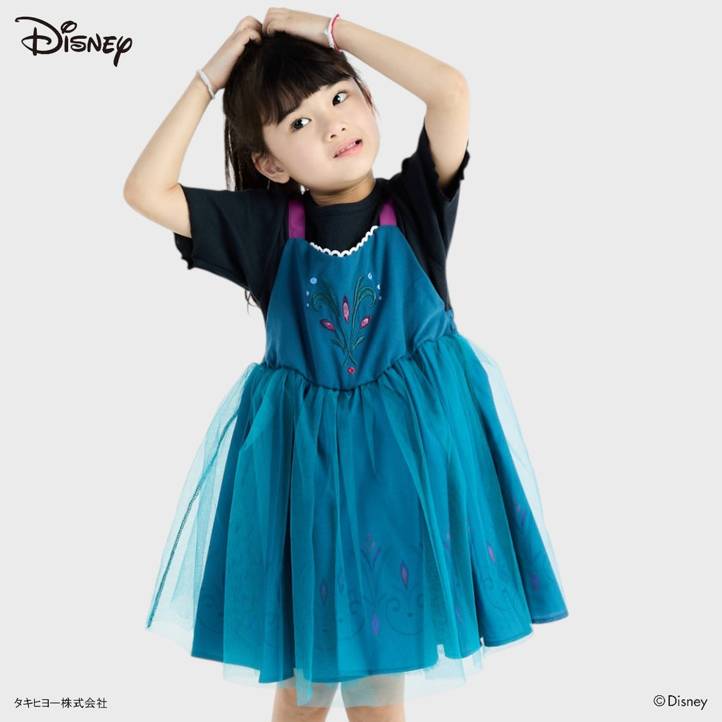 KIDS (SIZE 110-130) DISNEY FROZEN ANNA-INSPIRED TULLE DRESS TEAL