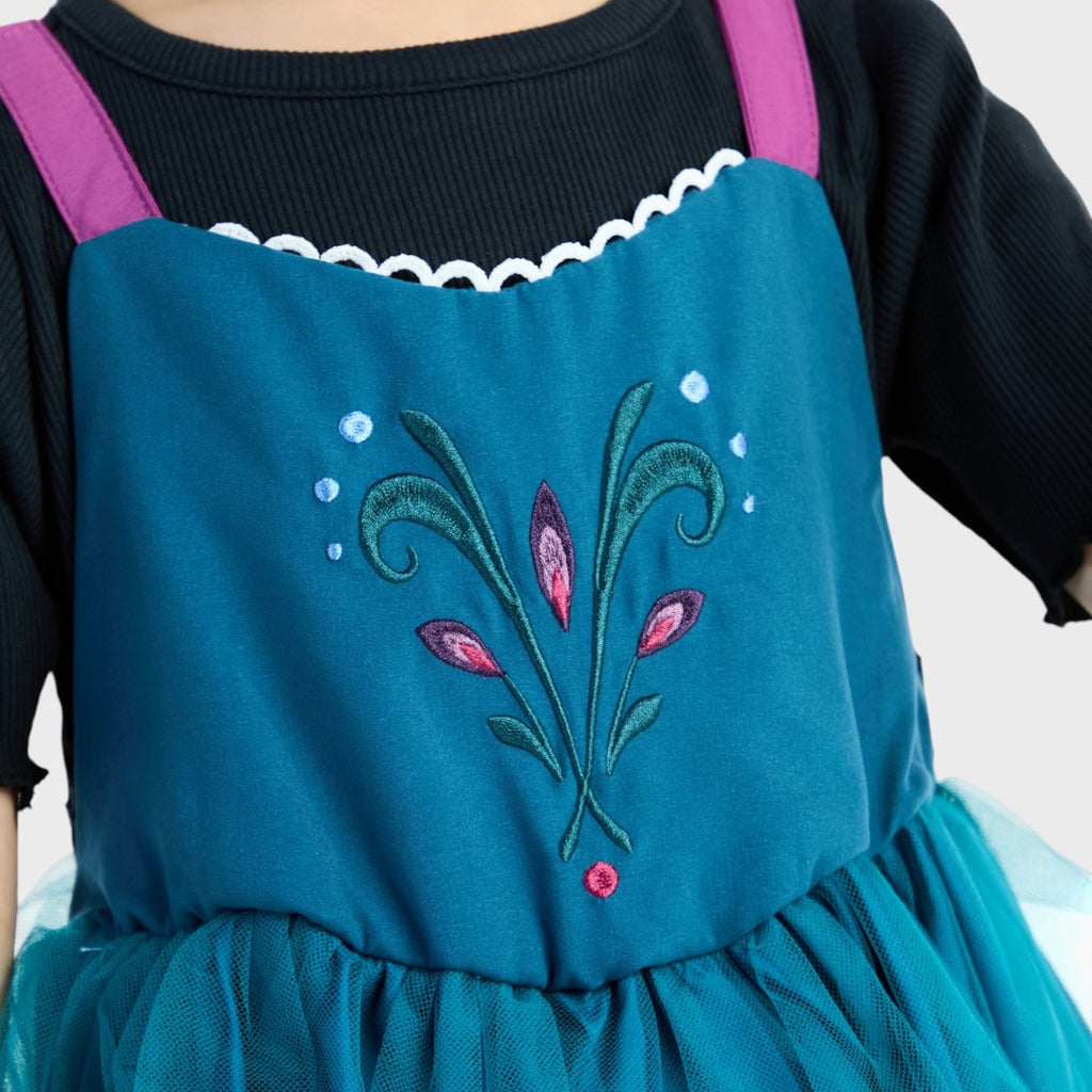KIDS (SIZE 110-130) DISNEY FROZEN ANNA-INSPIRED TULLE DRESS TEAL