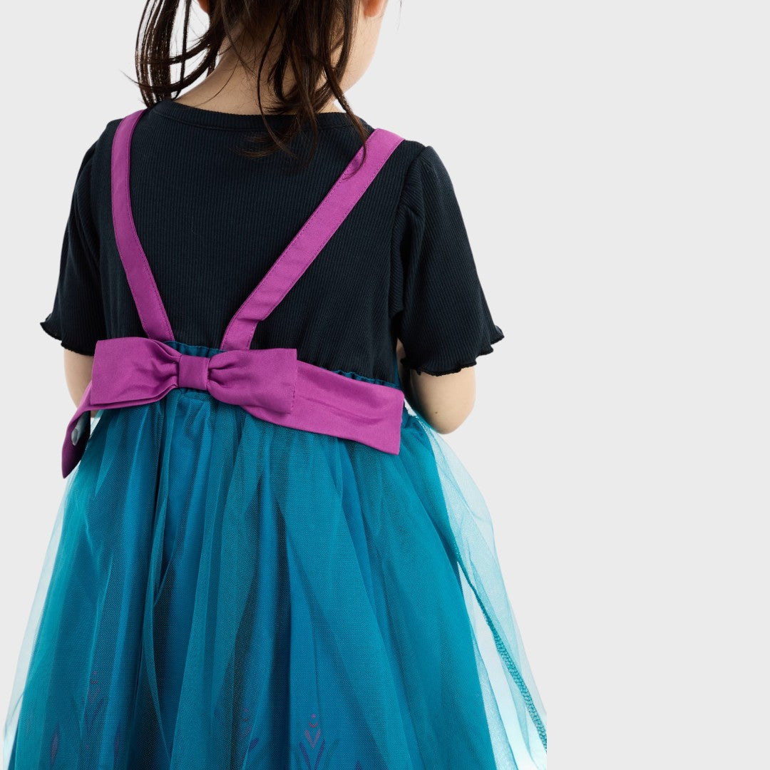 KIDS (SIZE 110-130) DISNEY FROZEN ANNA-INSPIRED TULLE DRESS TEAL
