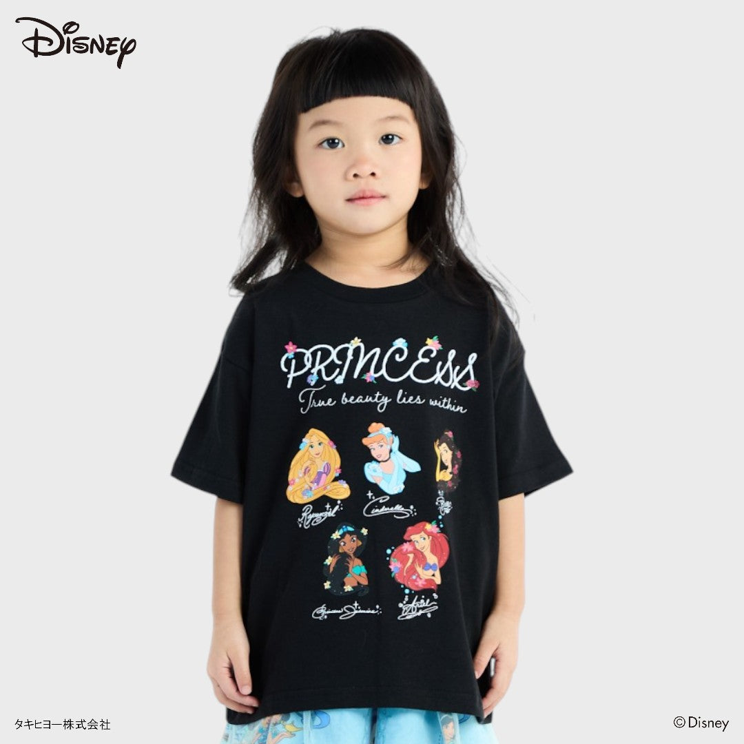 Kids (Size 90-100)  Disney Princess True Beauty T-Shirt Black Graphic Tee