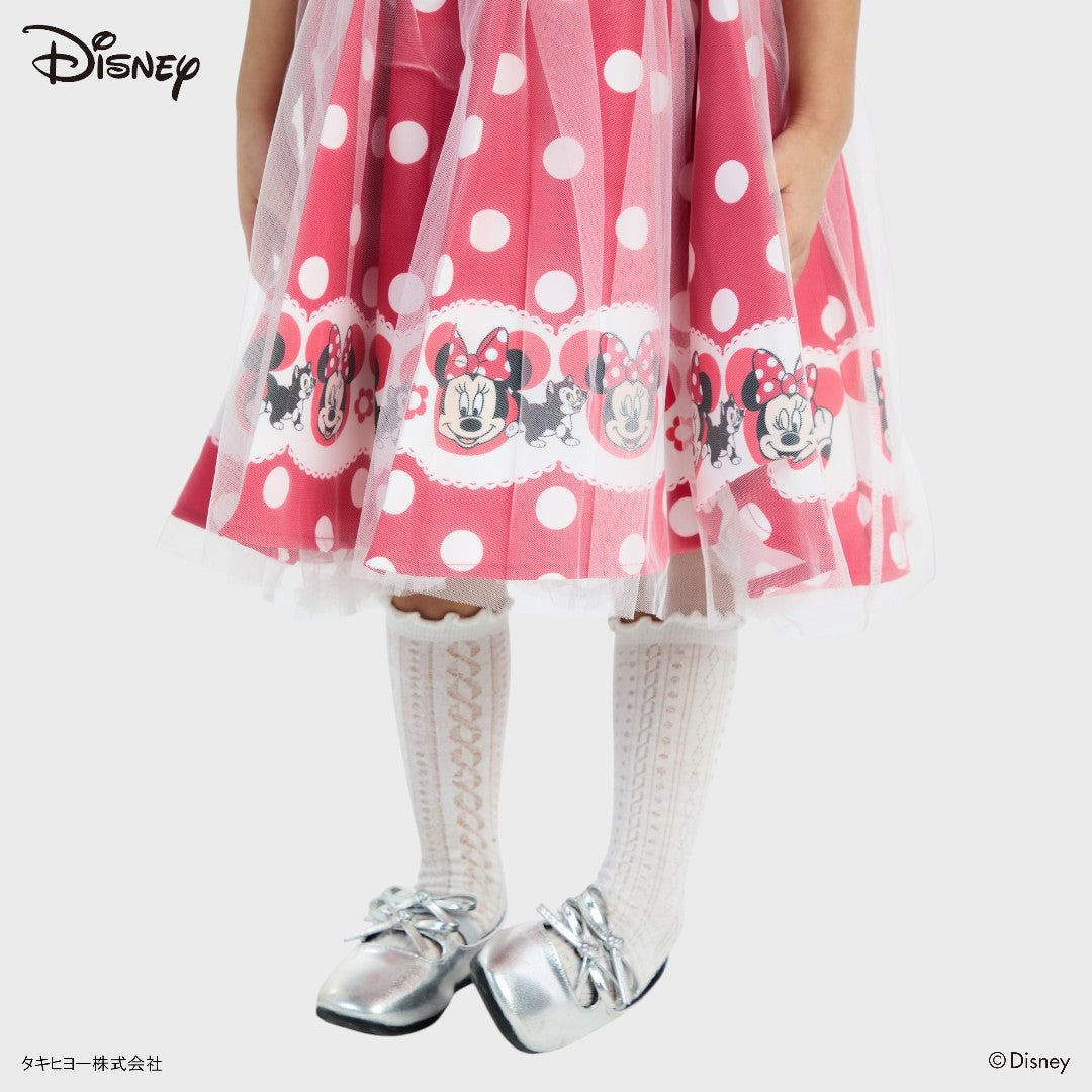 KIDS (SIZE 110-130) DISNEY MINNIE MOUSE POLKA DOT DRESS RED & WHITE