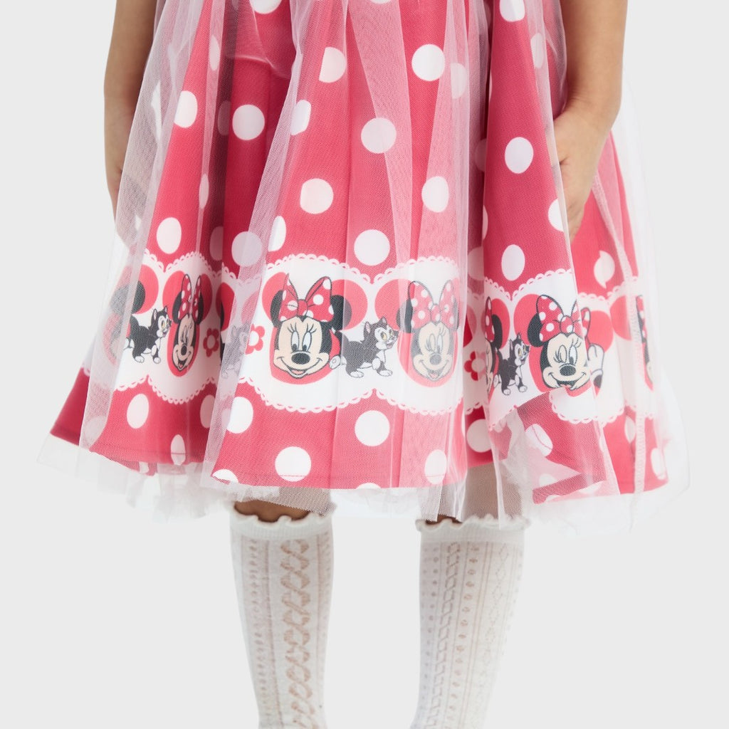 KIDS (SIZE 90-100) DISNEY MINNIE MOUSE POLKA DOT DRESS RED & WHITE