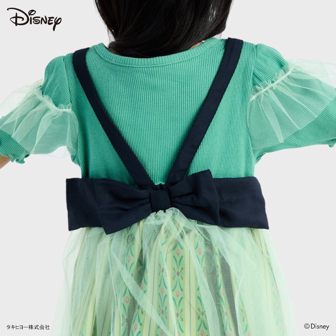 DISNEY KIDS (SIZE 90-100) DISNEY FROZEN ANNA-INSPIRED TULLE DRESS GREEN
