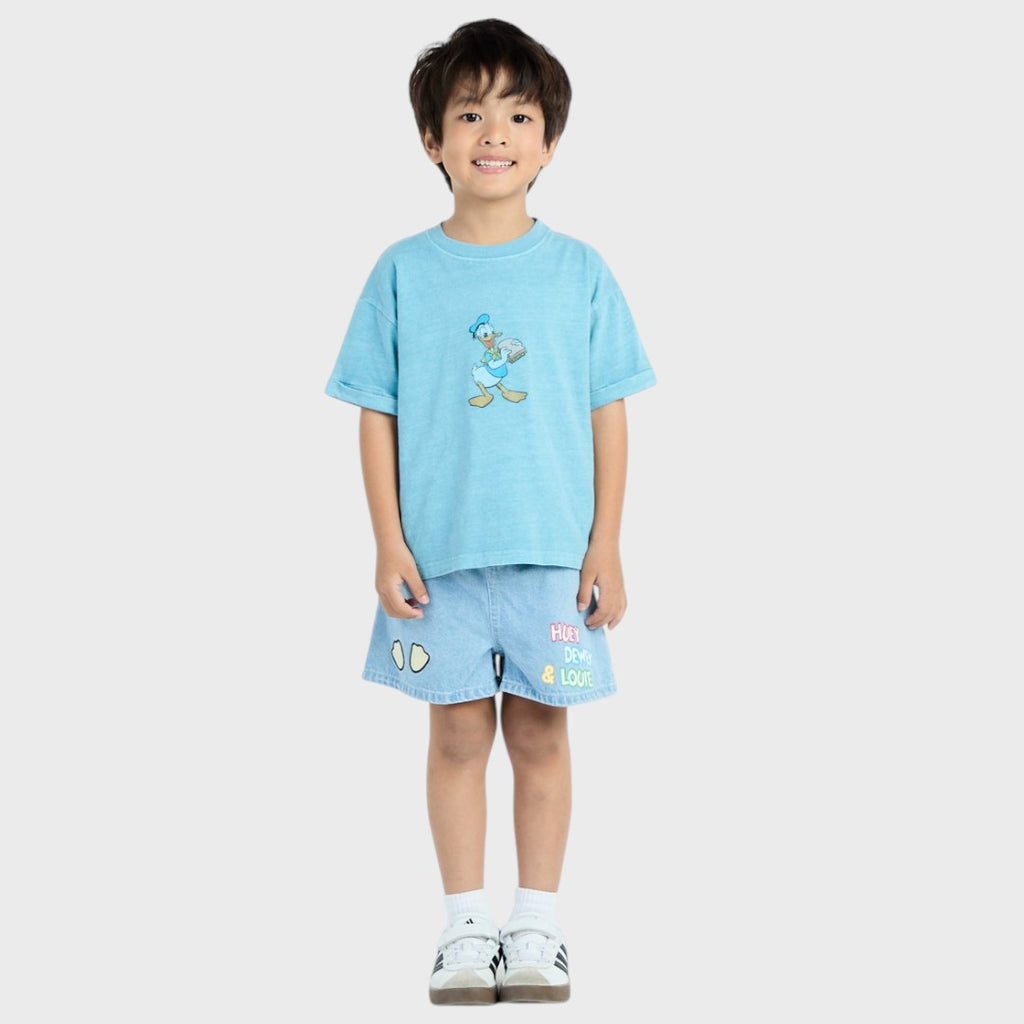 DISNEY Kids (110-130) Donald Duck T-Shirt – Mickey & Friends Happy Picnic