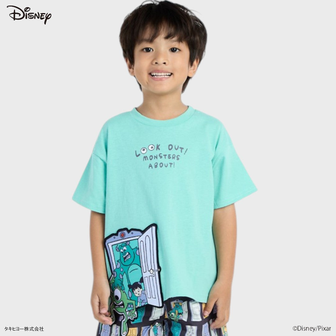 Kids (Size 110-130) บู๊! เสื้อยืดเด็ก Monsters, Inc.  ลายแก๊งมอนสเตอร์สุดป่วน