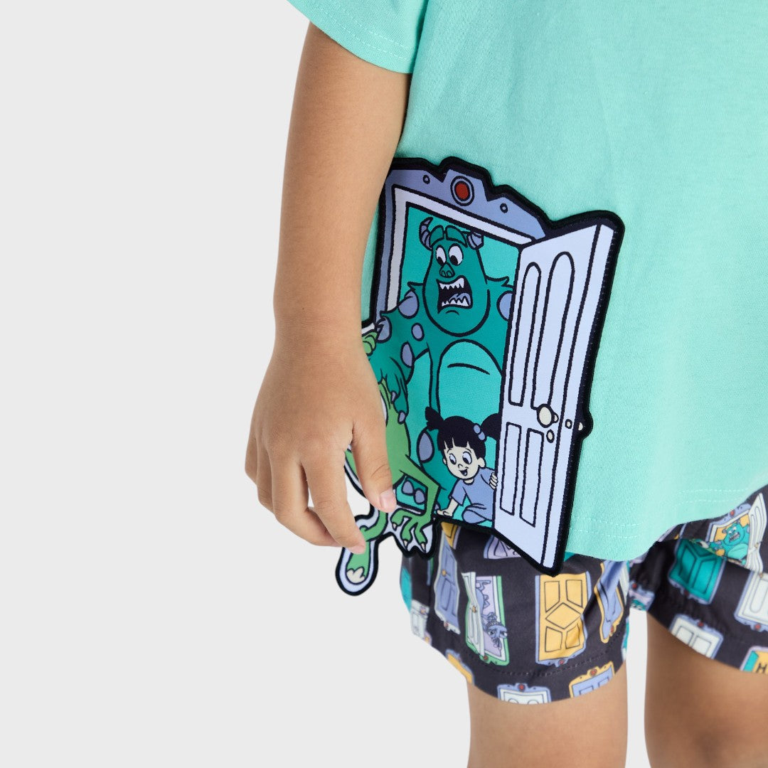 Kids (Size 110-130) บู๊! เสื้อยืดเด็ก Monsters, Inc.  ลายแก๊งมอนสเตอร์สุดป่วน