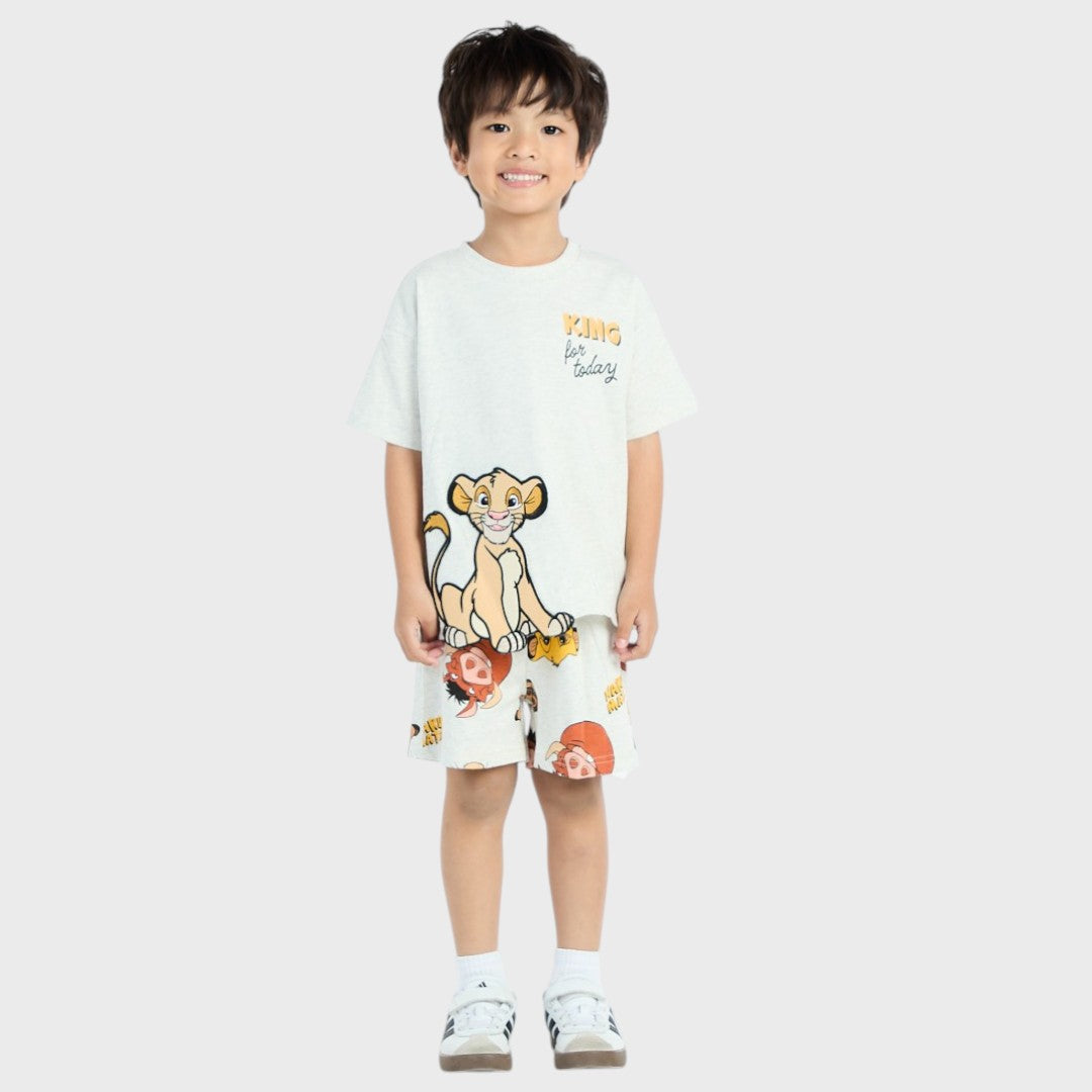 KIDS (SIZE 110-130) DISNEY THE LION KING SIMBA T-SHIRT LIGHT GREY