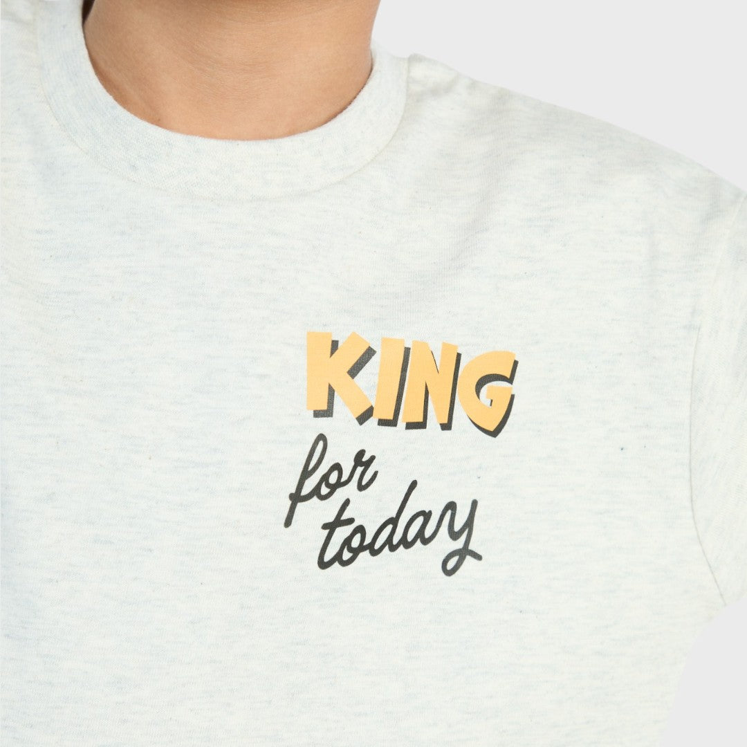 KIDS (SIZE 110-130) DISNEY THE LION KING SIMBA T-SHIRT LIGHT GREY