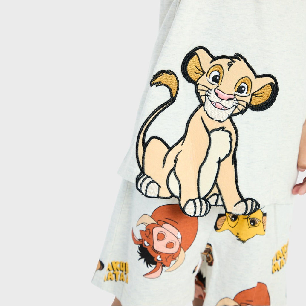 KIDS (SIZE 110-130) DISNEY THE LION KING SIMBA T-SHIRT LIGHT GREY