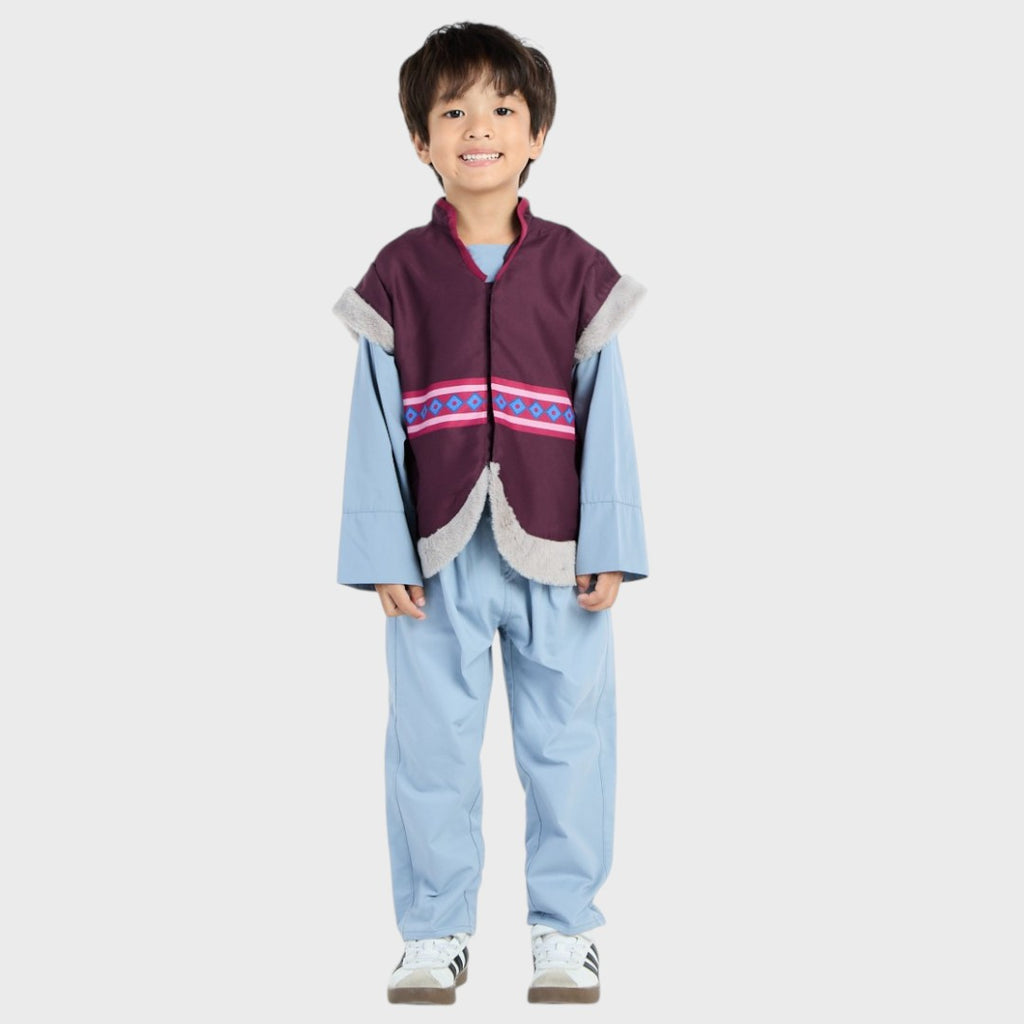 KIDS (SIZE 80-100) DISNEY FROZEN-INSPIRED TOP & PANTS SET PURPLE BLUE