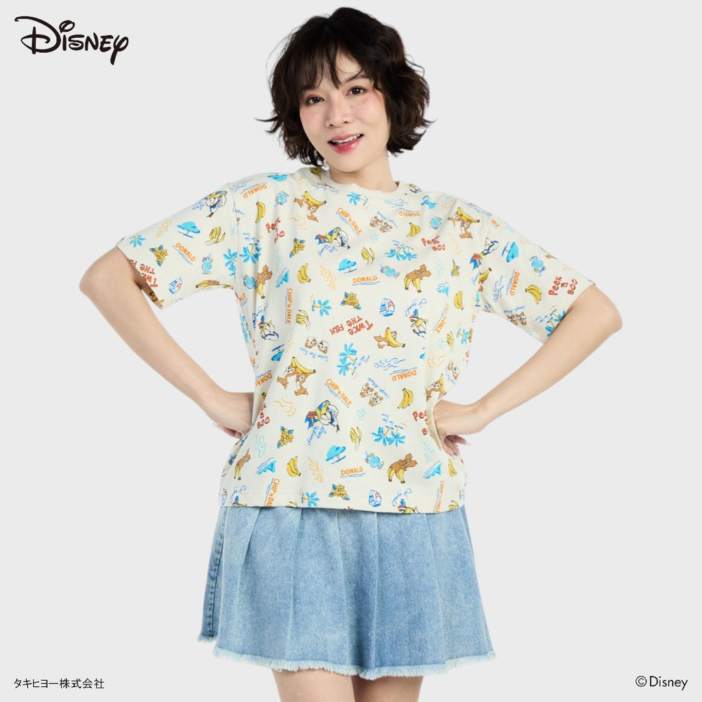 เสื้อยืดโดนัลด์ ดั๊ก x ชิพแอนด์เดล ทีมป่วนรวมตัว (Size S-LL)