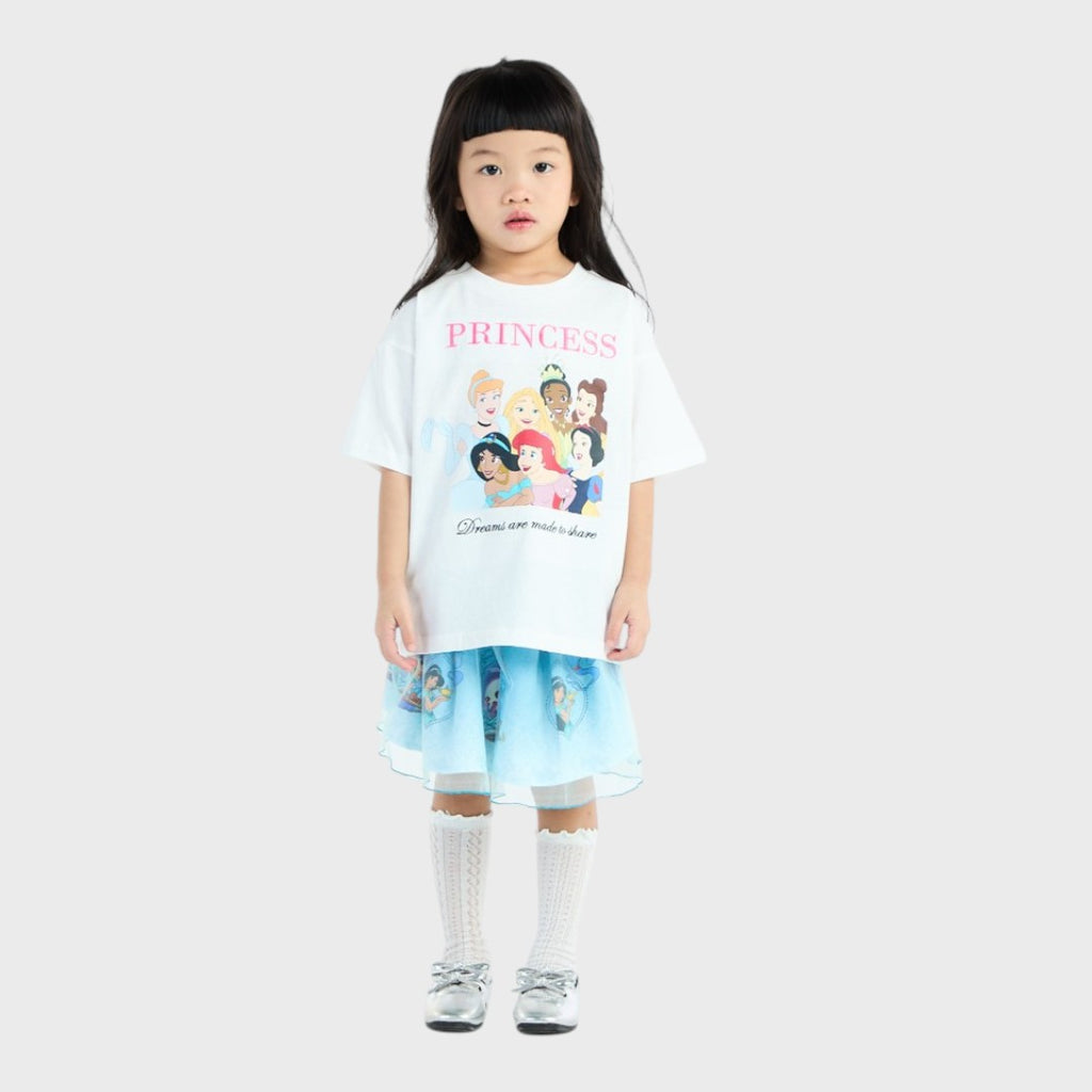KIDS (SIZE 110-130) DISNEY PRINCESS JASMINE TULLE SKIRT LIGHT BLUE