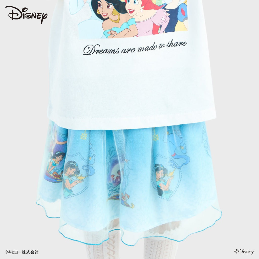 KIDS (SIZE 90-100) DISNEY PRINCESS JASMINE TULLE SKIRT LIGHT BLUE