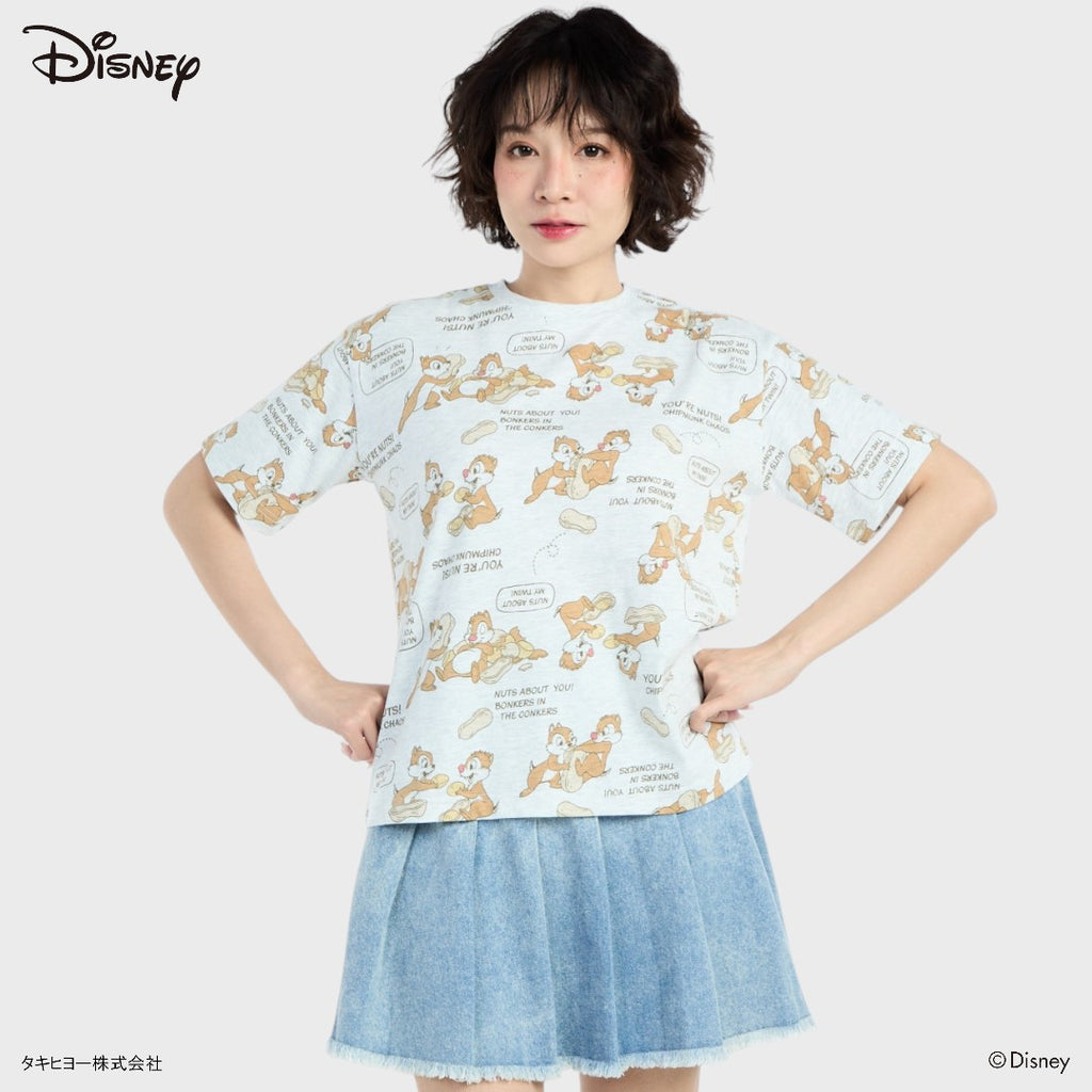 เสื้อยืดชิพแอนด์เดลลาย “Nuts About You!” — รุ่นความป่วนคู่ดูโอ้ (Size S-LL)