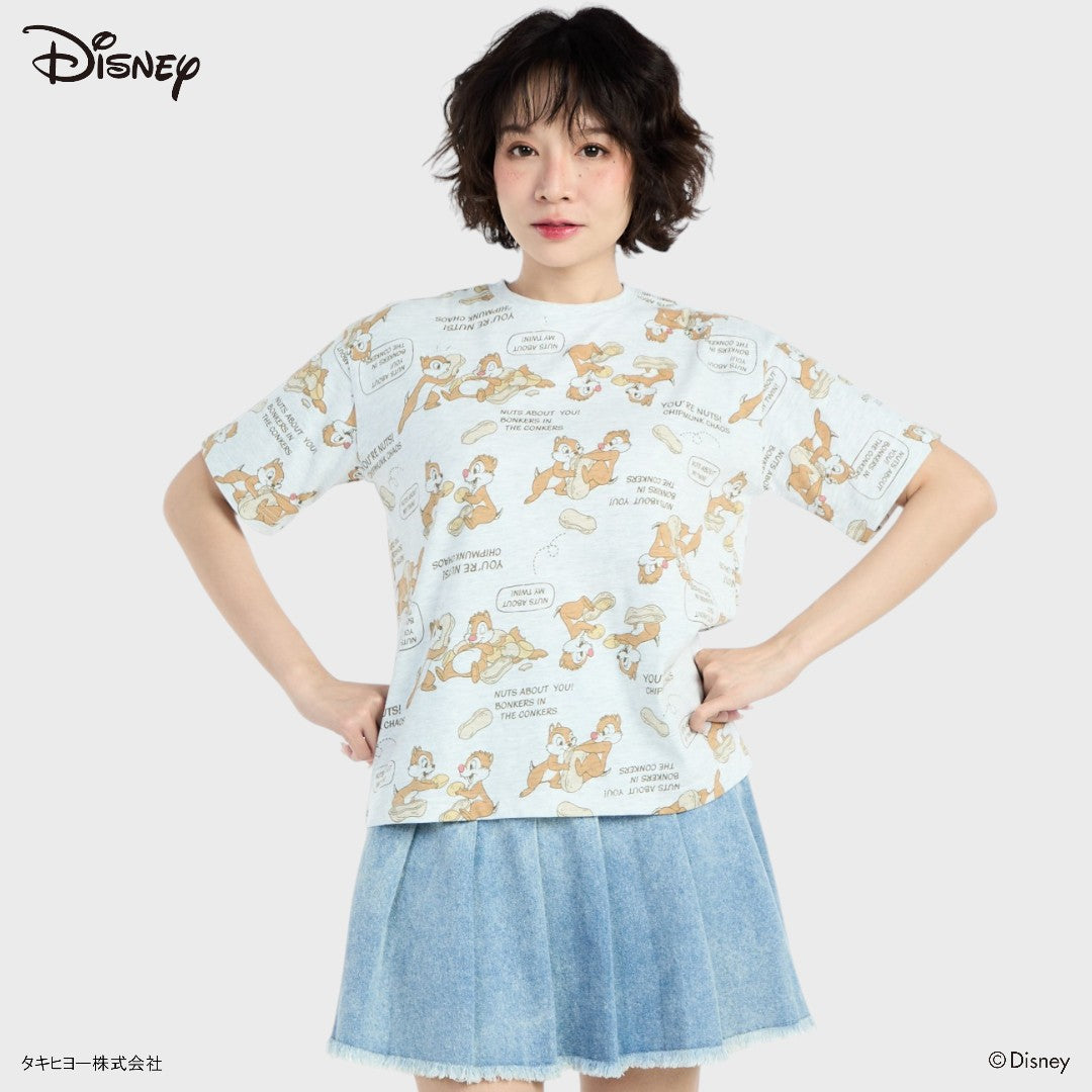 เสื้อยืดชิพแอนด์เดลลาย “Nuts About You!” — รุ่นความป่วนคู่ดูโอ้ (Size S-LL)