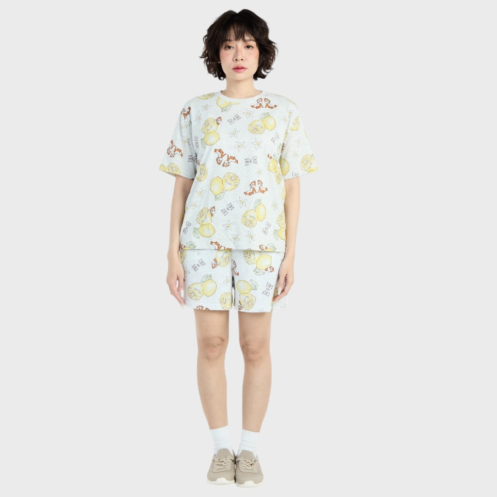 เสื้อยืดลายชิพกับเดล x เลมอนสดใสและสดชื่น (Size M-LL)