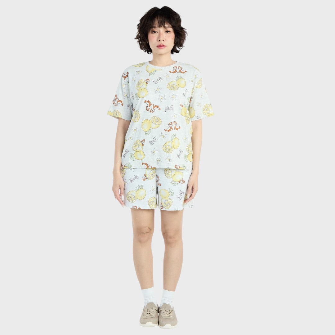 เสื้อยืดลายชิพกับเดล x เลมอนสดใสและสดชื่น (Size M-LL)