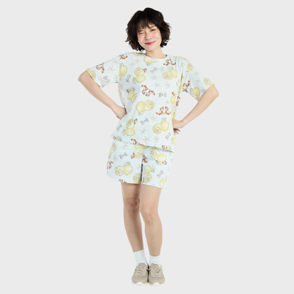 เสื้อยืดลายชิพกับเดล x เลมอนสดใสและสดชื่น (Size M-LL)