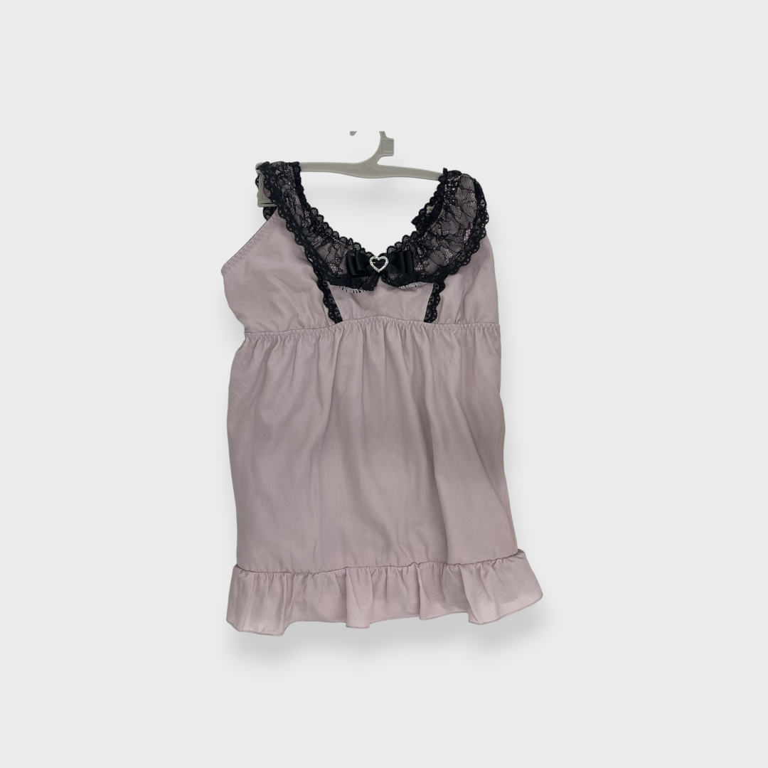 LACE HEART CHARM BABYDOLL