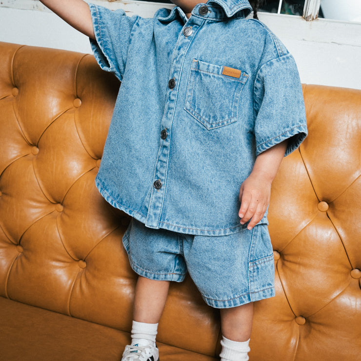 INABA DENIM JUNIOR SHIRT (130CM)